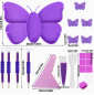 Preview: Diamond Painting Tablett Schmetterling mit Stiften